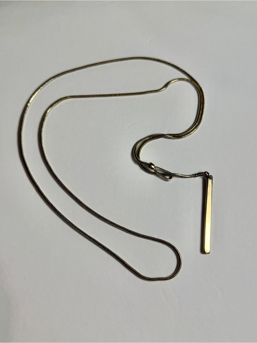 Gold Bolo Necklace Adjustable Sliding Knot Minimalist Layer